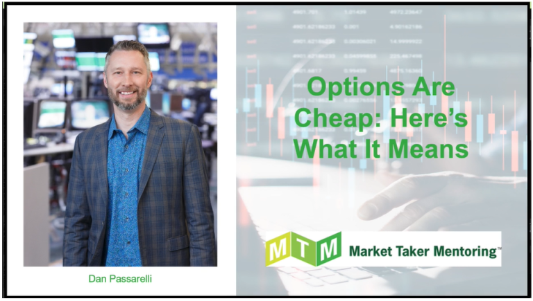 Options are Cheap Here's What it Means - Market Taker Mentoring